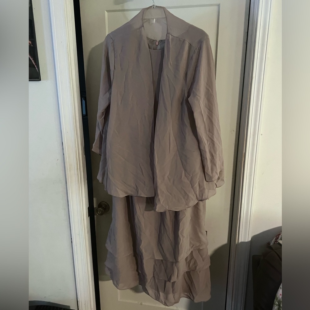 Beige mother of the bride dress